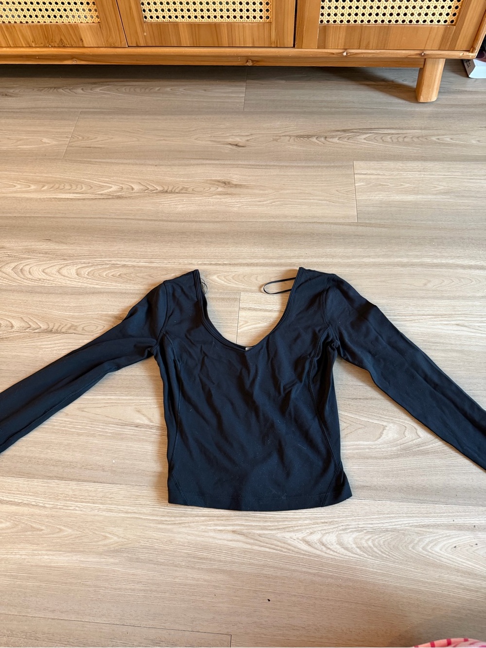 lululemon athletica Black Long-Sleeve Scoop Neck Top